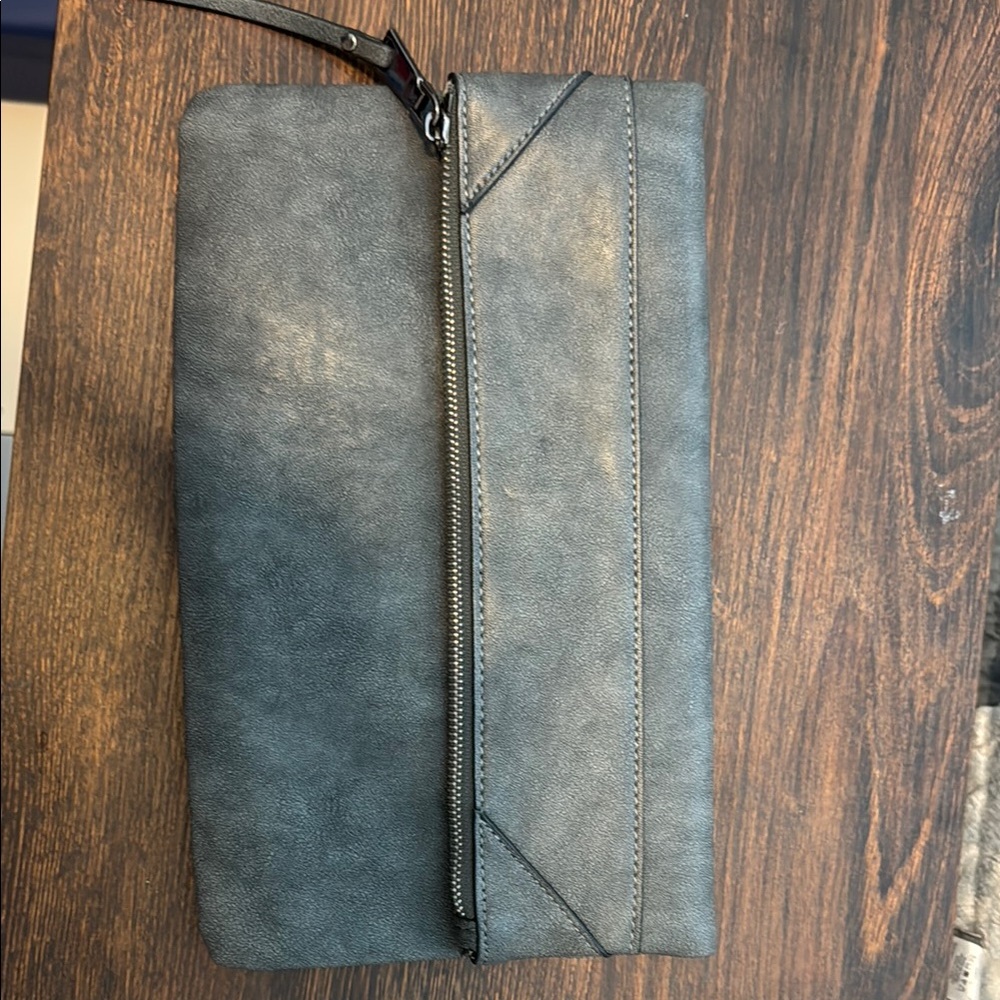 Women’s Gray faux Leather Clutch